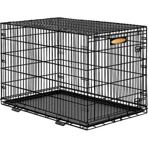 Yaheetech Rolling Dog Crate Metal Large Dog Cage Black. . Dog crate tractor supply